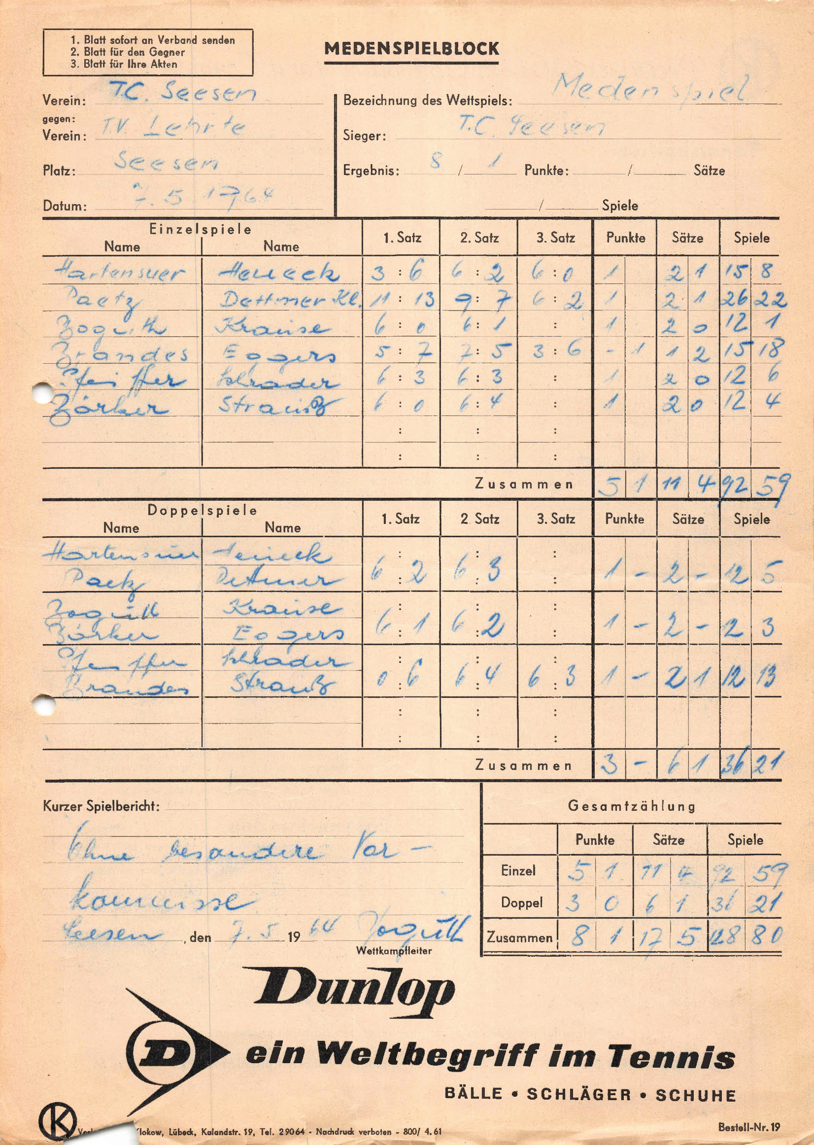 TC alte Spielberichte Seite 100